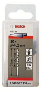 bosch 2608597232 41 x 22 x 55 mm din1897 hss-r stub drill bits