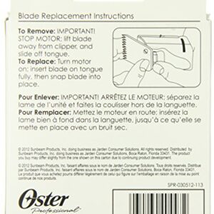 Oster Professional Arctic Collection Clipper/Trimmer Cool Touch Replacement Blade, Size #0A 3/64" (1.2 mm)