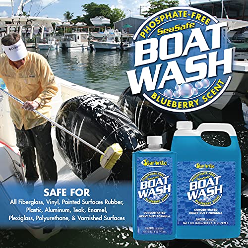 STAR BRITE Concentrated Boat Wash - Biodegradable, Phosphate-Free, Heavy-Duty Boat Soap for All Marine Surfaces - 1 Gallon (080400N)