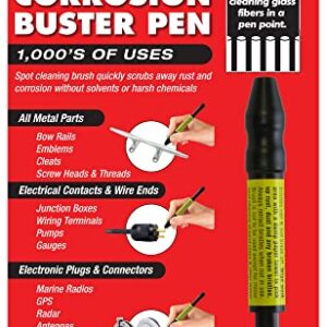 STAR BRITE Corrosion Buster Pen - Precision Rust & Corrosion Removal Tool for Electrical Connections, Marine Gear, Fishing Equipment & More - Easy Grip, Adjustable Fiber Length (091401)