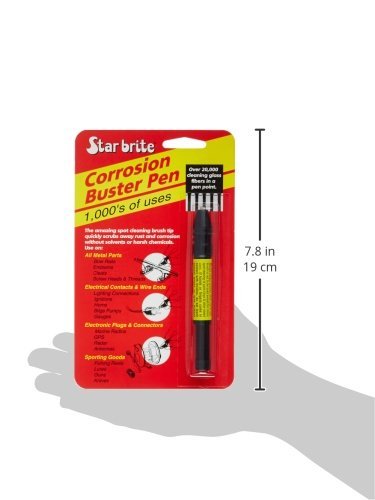 STAR BRITE Corrosion Buster Pen - Precision Rust & Corrosion Removal Tool for Electrical Connections, Marine Gear, Fishing Equipment & More - Easy Grip, Adjustable Fiber Length (091401)