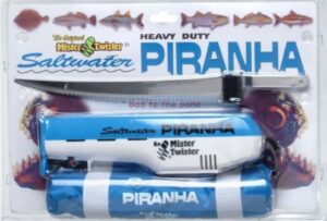 mr. twister mt-1208 mr twister sw piranha knife, one size, white, blue