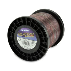 Hi-Seas Quattro Monofilament Line, 30 lb / 11.3 kg Test, 022 in / 0.55 mm Dia, 4-Color Camo, 1600 yd / 1463 m