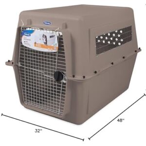 Petmate Ultra Vari Dog Kennel for Extra Large Dogs (Durable, Heavy Duty Dog Travel Crate, Made with Recycled Materials, 48 in. Long) 90 to 125 lbs, Made in USA