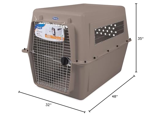 Petmate Ultra Vari Dog Kennel for Extra Large Dogs (Durable, Heavy Duty Dog Travel Crate, Made with Recycled Materials, 48 in. Long) 90 to 125 lbs, Made in USA