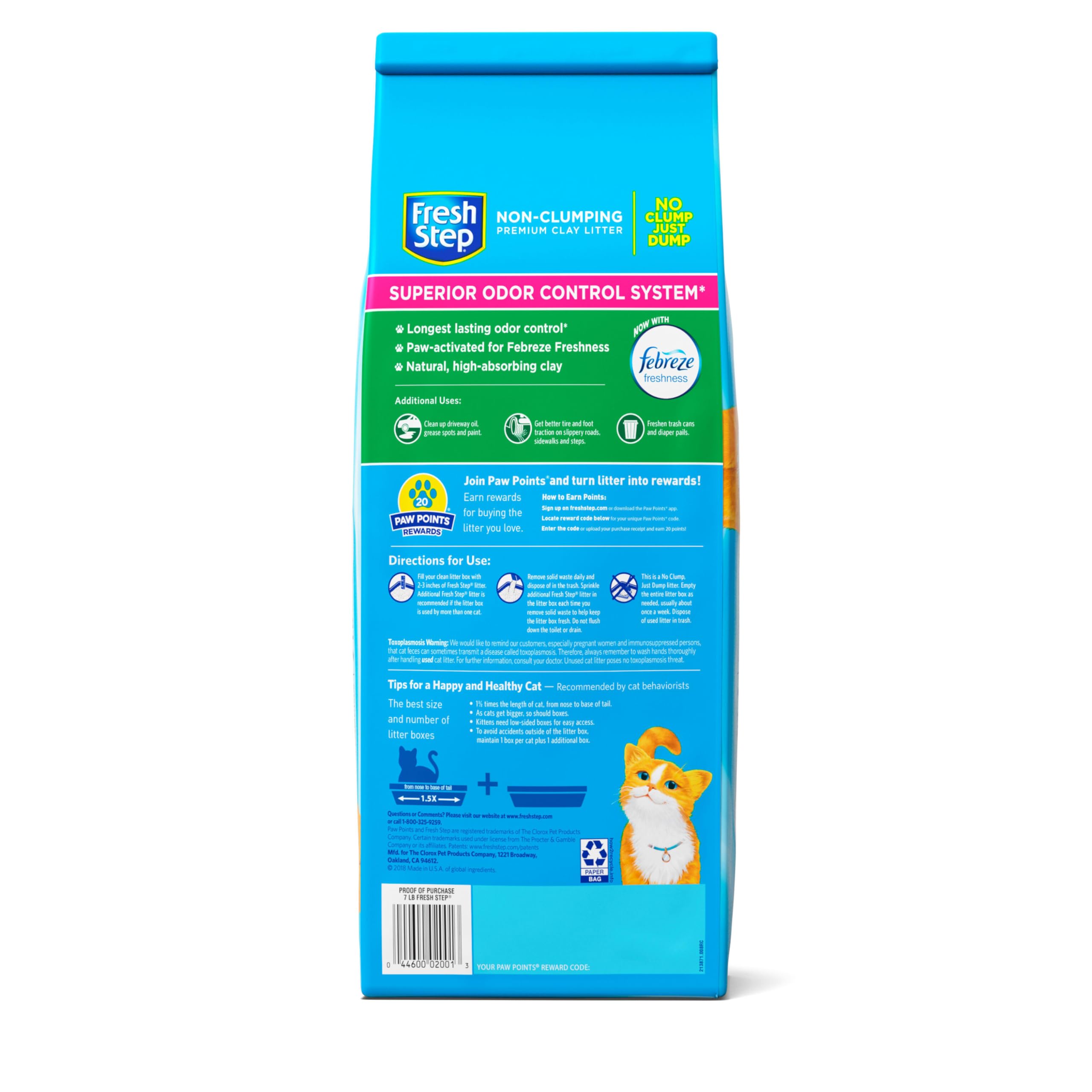 Fresh Step Non-Clumping Premium Cat Litter with Febreze Freshness, Scented - 7 Pounds (Package May Vary)