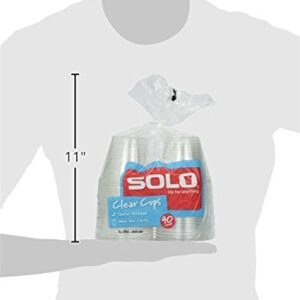 Solo Clear Plastic Cups, 9 oz, 40 ct