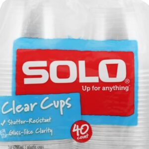 Solo Clear Plastic Cups, 9 oz, 40 ct