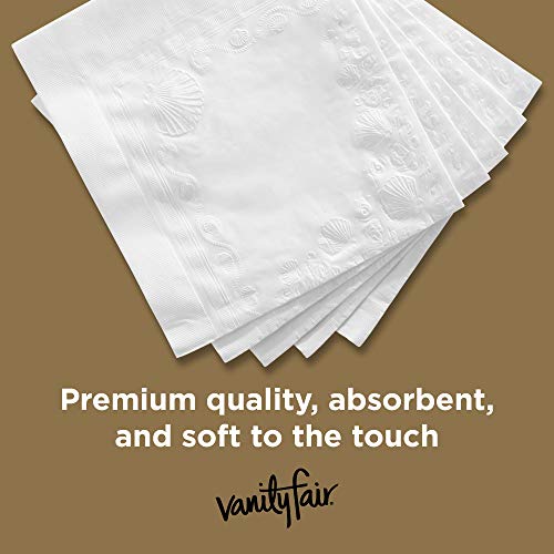 Vanity Fair Entertain Paper Napkins, 40 Count, Disposable Napkins Made For Entertaining And Events