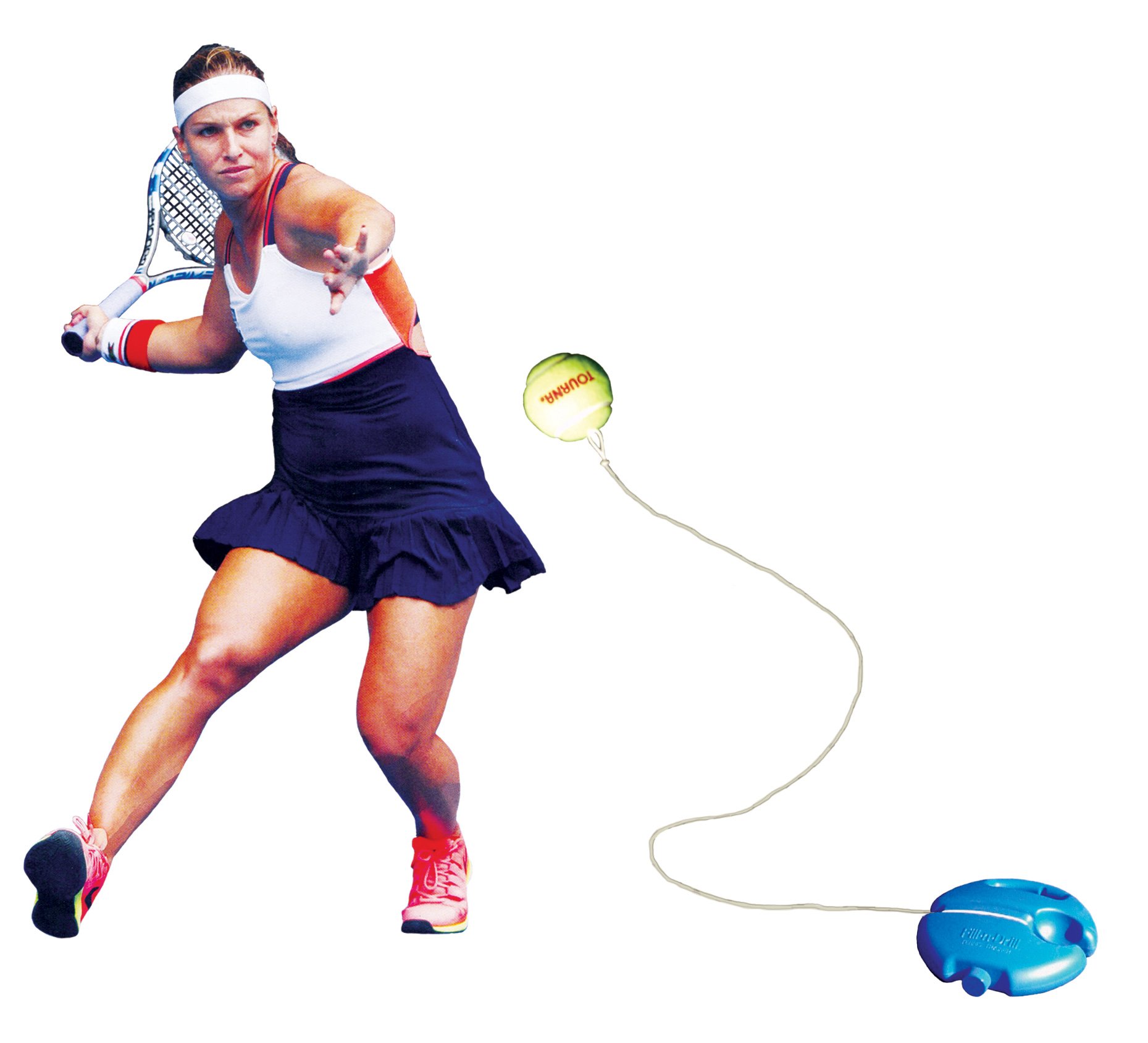 Tourna Fill & Drill Tennis Trainer, The Original Patented Water-Filled Base Tennis Trainer