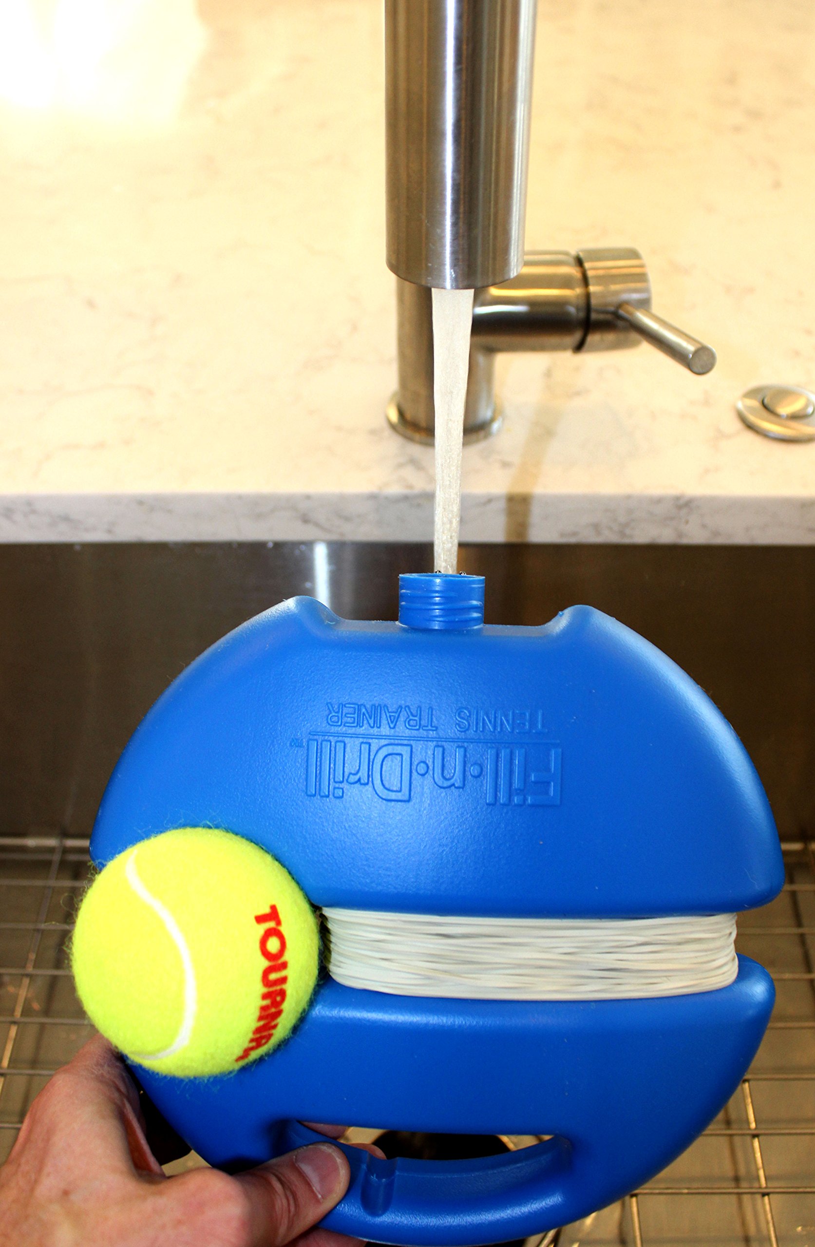 Tourna Fill & Drill Tennis Trainer, The Original Patented Water-Filled Base Tennis Trainer