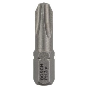 bosch 2607001516 extra hard screwdriver bit, ph 3, 25mm length, blue