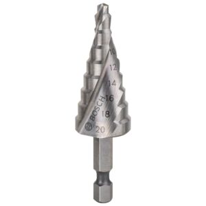 Bosch 2608597524 4/6/8/10/12/14/16/18/20 mm HSS Step with 1/4-Inch Hex Drill Bits