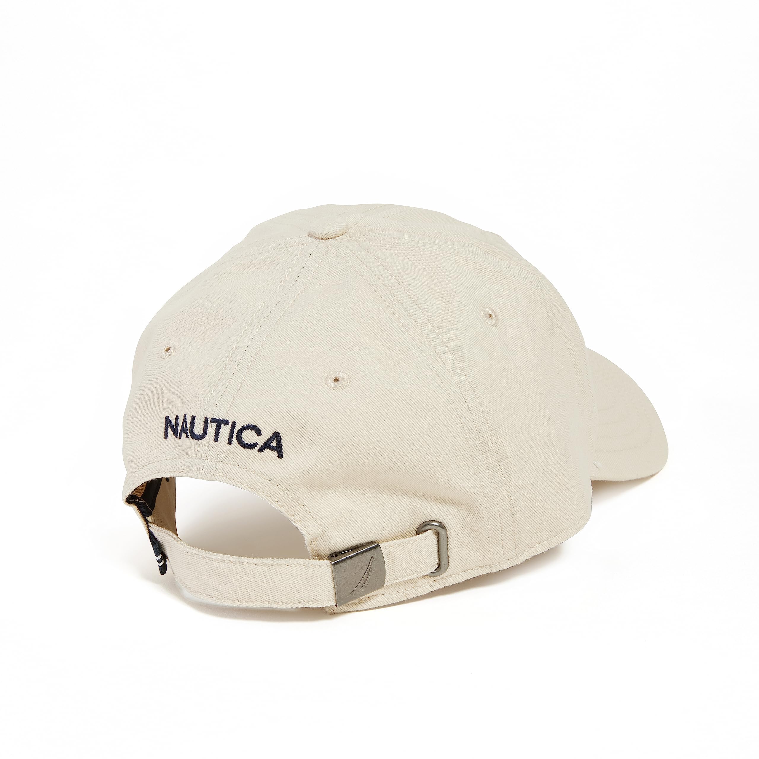 Nautica mens Classic Logo Adjustable Hat Baseball Cap, Oat, One Size US