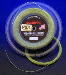 ashaway supernick xl micro squash string (1 reel - 360 ft)