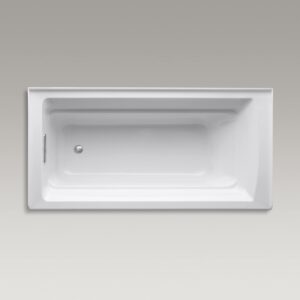 KOHLER K-1125-LA-0 Archer 72-Inch x 36-Inch Acrylic Alcove Bath with Integral Apron and Left-Hand Drain, White