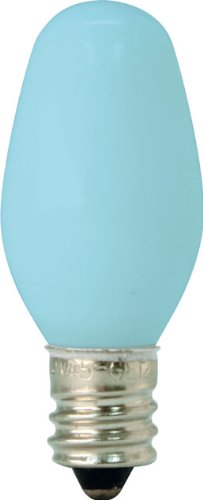 GE Lighting 26223 4-Watt Specialty C7 Incandescent Light Bulb, Blue, 2-Pack