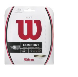 wilson nxt 17 tennis racquet string (17 gauge, 1.24mm)