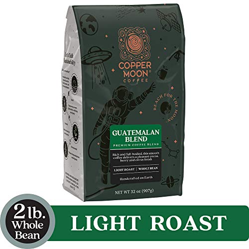 Copper Moon Guatemalan Antigua Blend, Light Roast Coffee With A Nutty Finish, Whole Bean, 2 Lb