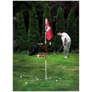 ProActive Sports Backyard Flagstick Steel Pole and Golf Cup