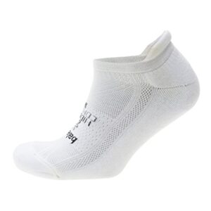 balega hidden comfort performance no show athletic running socks for men and women (1 pair), white, medium