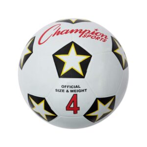 champion sports rubber cover soccer ball - size 4