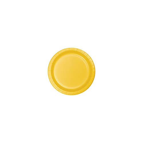 Creative Converting Touch of Color 24 Count Paper Dessert Plates, School Bus Yellow , one size