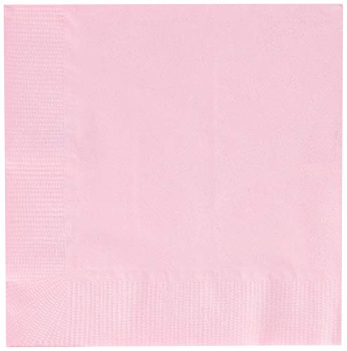 Creative Converting Party Tableware 2-Ply Beverage Napkin, Party Supplies, One Size, Classic Pink, 50