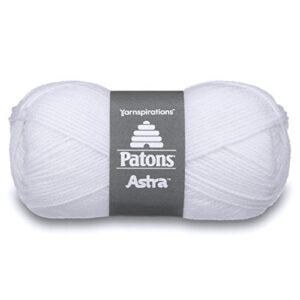 patons 10017385 pat astra yarn, 1.75 oz, white