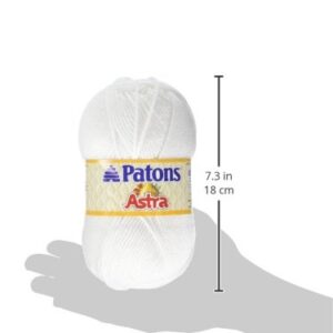 Patons 10017385 Pat Astra Yarn, 1.75 oz, White