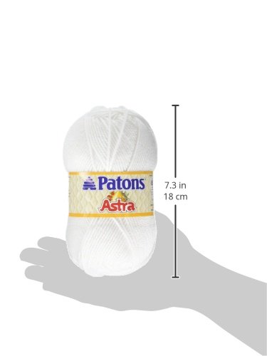 Patons 10017385 Pat Astra Yarn, 1.75 oz, White