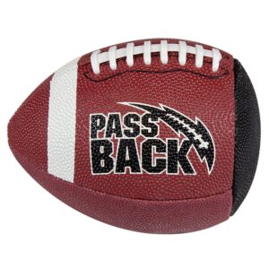 passback junior rubber football, ages 9-13, youth training football, (ships deflated)