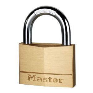 master lock 160eurd key padlock with brass body, gold, 8,2 x 6 x 1,4 cm