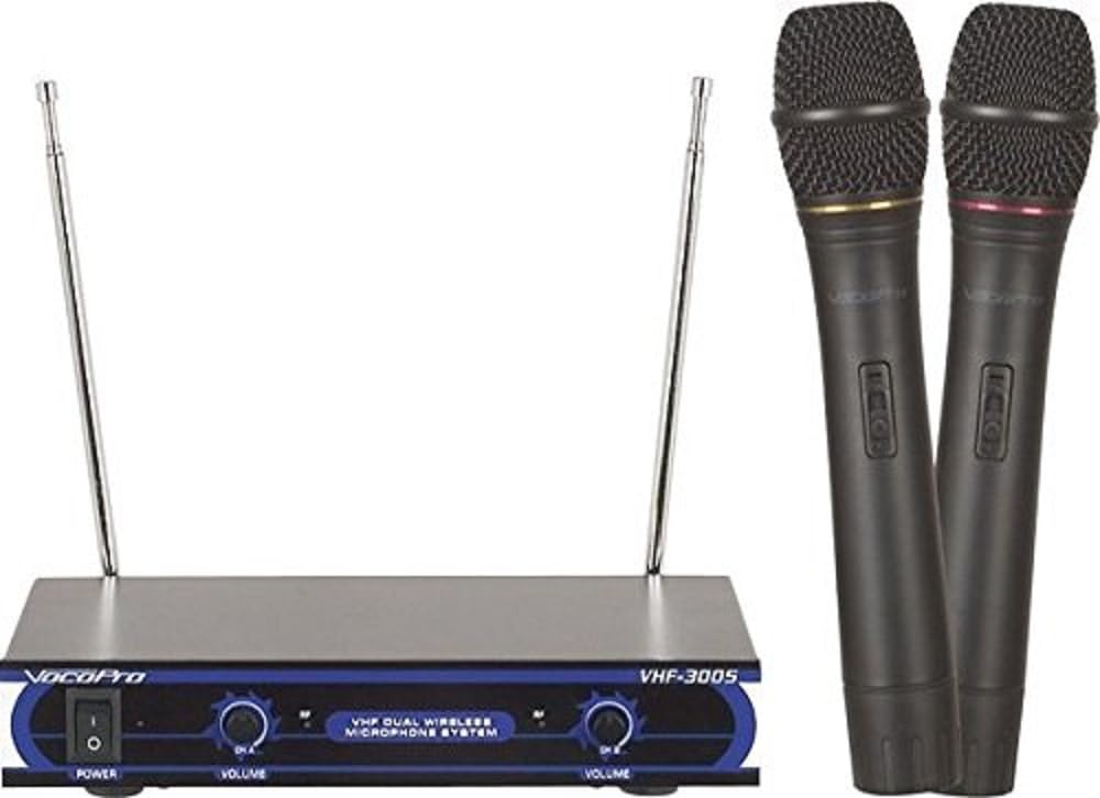 VocoPro VHF-3005 Dual Channel VHF Wireless Microphone System, 21.00 x 21.00 x 23.00