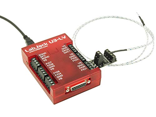 U3-HV USB DAQ Device with 4 Dedicated High-Voltage (±10V) Analog Inputs, 12 Flexible I/O for Analog and Digital Data Acquisition of Sensors, Controlling Relays, Automation and Timers