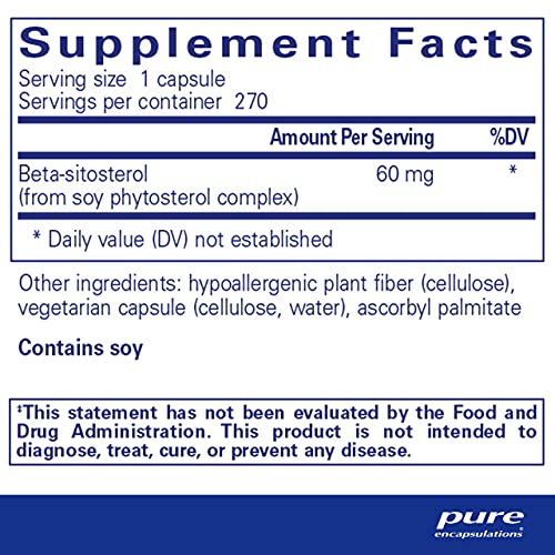 Pure Encapsulations Beta-Sitosterol | Supplement for Urinary Flow and Health* | 270 Capsules