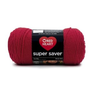 red heart cherry red heart super saver yarn, 1 pack