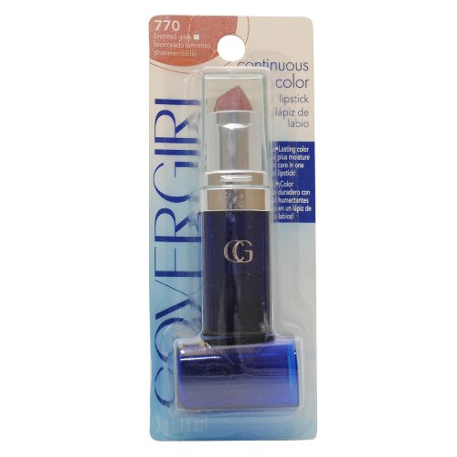 CoverGirl Continuous Color Lipstick, Bronze Glow 770 0.13 oz (3 g)