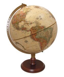 replogle lenox, 12"/30cm diameter antique style, desktop globe, classic world globe with up-to-date cartography, made in usa