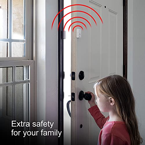 GE Personal Security Window and Door Alarm, 2 Pack, DIY Protection, Burglar Alert, Wireless Chime/Alarm, Easy Installation, Home Security, Ideal for Home, Garage, Apartment and More,White, 45115