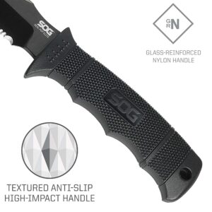 SOG Seal Pup Elite Tactical Fixed Blade- Survival and Hunting Knife with Sheath, 4.75 Inch Combat Knife Blade (E37T-K)