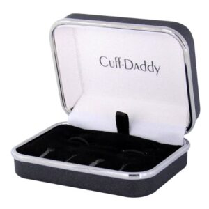 Cuff-Daddy Mother of Pearl and Silver-tone Cufflinks and Studs Tuxedo Formal Set with Presentation Box