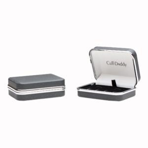 Cuff-Daddy Mother of Pearl and Silver-tone Cufflinks and Studs Tuxedo Formal Set with Presentation Box