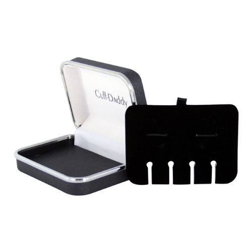 Cuff-Daddy Mother of Pearl and Silver-tone Cufflinks and Studs Tuxedo Formal Set with Presentation Box