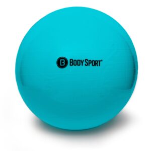 Body Sport Exercise Ball with Pump for Home Gym Balance Stability, Pilates, Core Strength, Stretching, Yoga, Fitness Facilities, Desk Chairs Teal 85cm