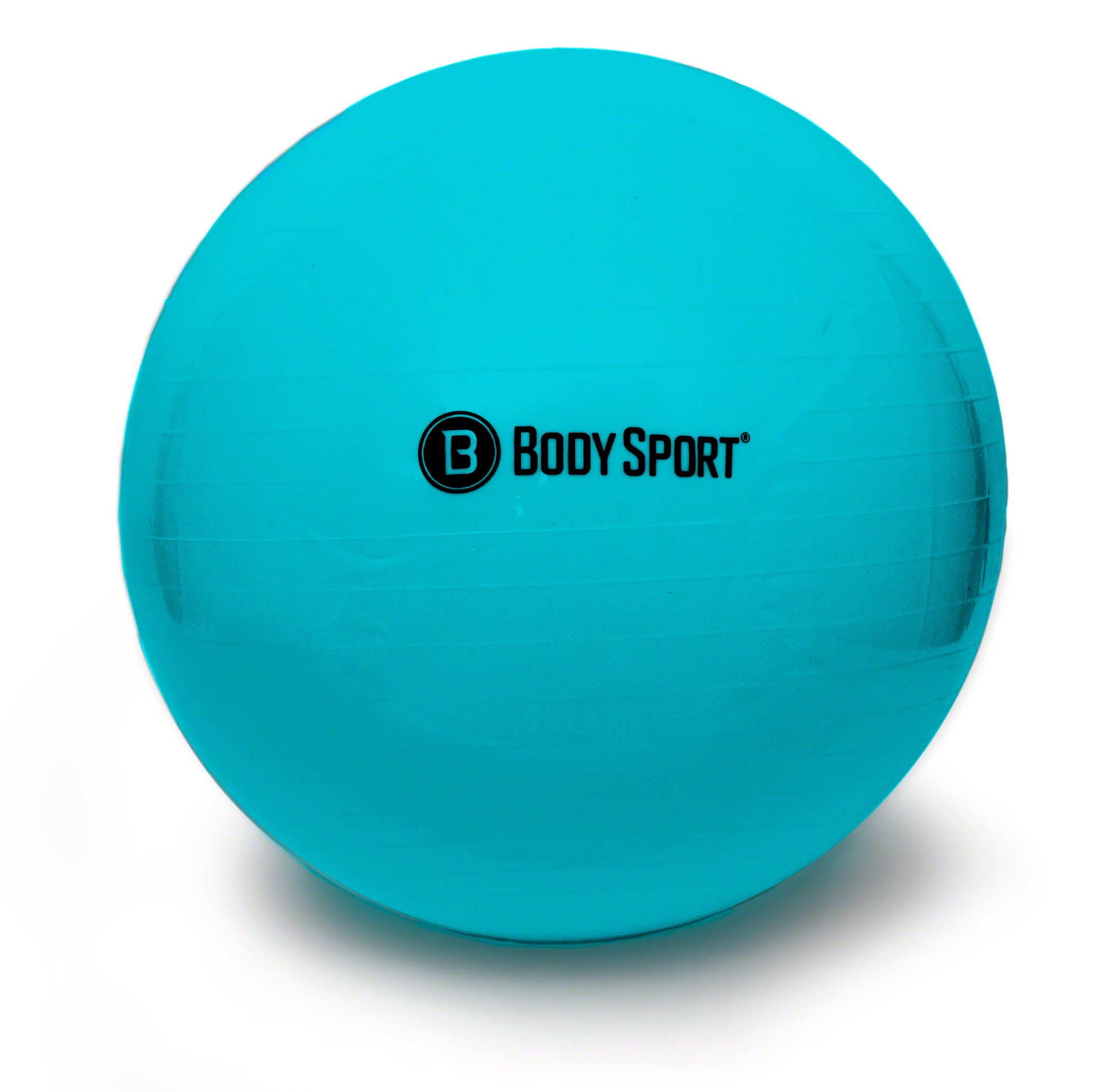 Body Sport Exercise Ball with Pump for Home Gym Balance Stability, Pilates, Core Strength, Stretching, Yoga, Fitness Facilities, Desk Chairs Teal 85cm