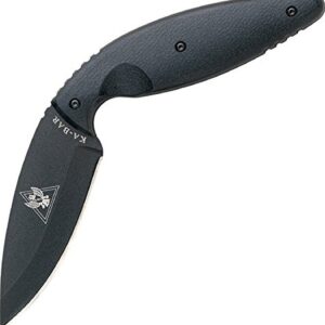 Ka-Bar TDI Law Enforcement Knife with Straight Edge, Black, Large