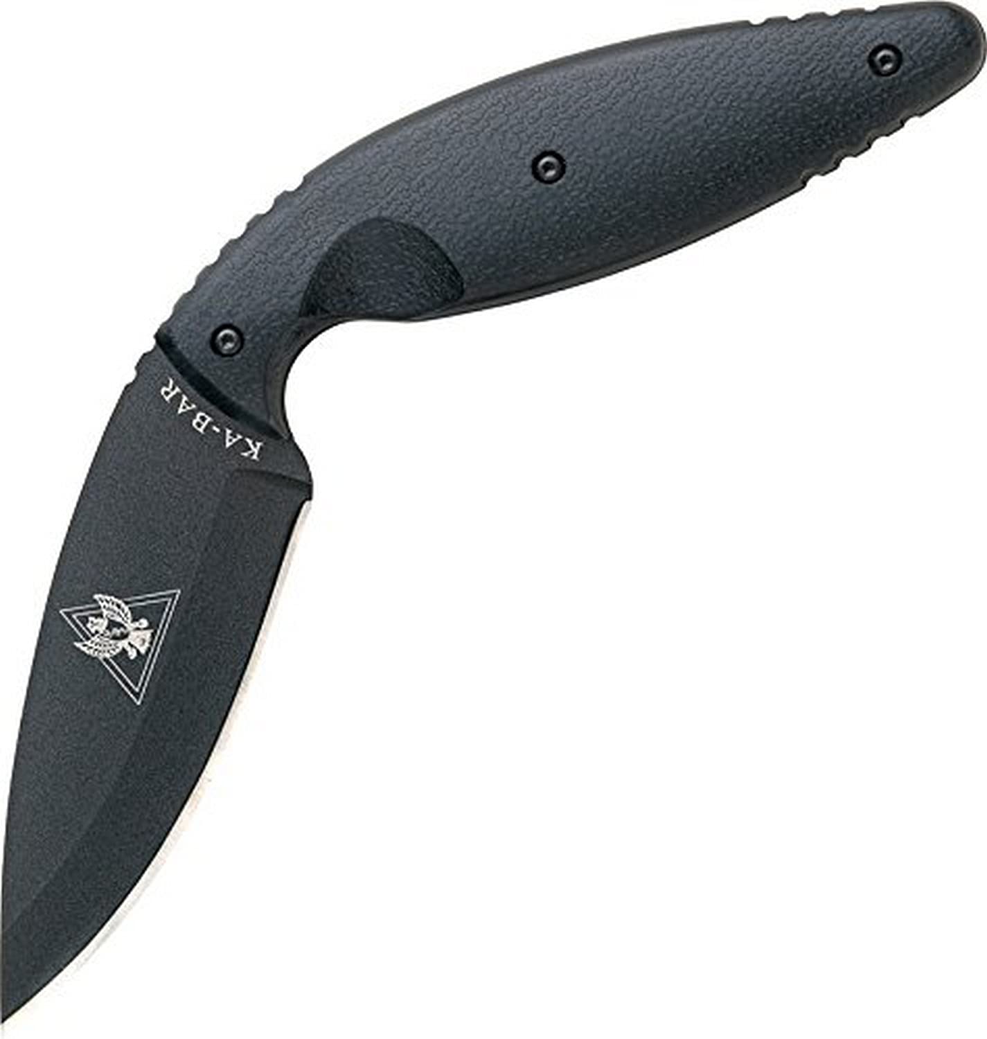 Ka-Bar TDI Law Enforcement Knife with Straight Edge, Black, Large