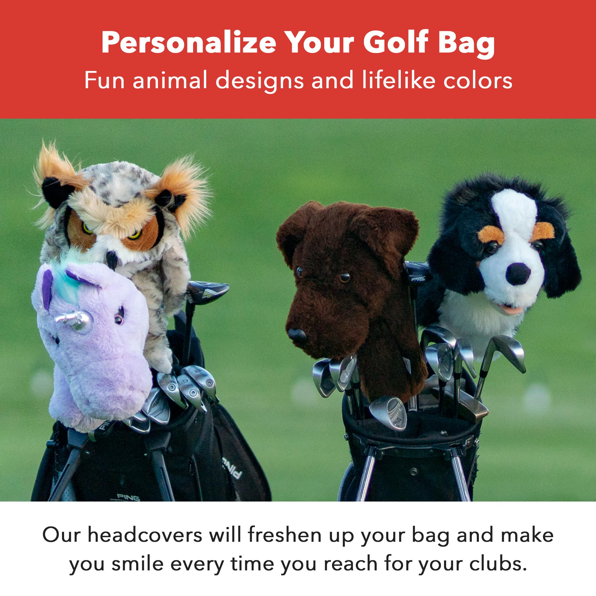 Daphne’s Gopher Hybrid Headcover | Premium Hybrid and Fairway Wood Headcovers | Funny Golf Club Covers | Stylish Protection for Your Clubs | Men's Golf Gear | Hybrid Headcover for Men and Women