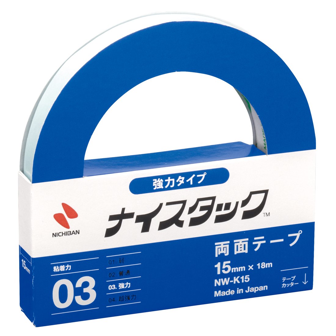 NICHIBAN NICETACK powerful type double-sided tape 15mm x 18M NW-K15 (japan import)